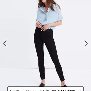 Madewell 10” High Rise Skinny Jeans. Size 29.